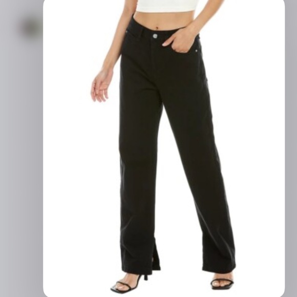 Weworewhat mom slit straight jeans - Picture 3 of 8